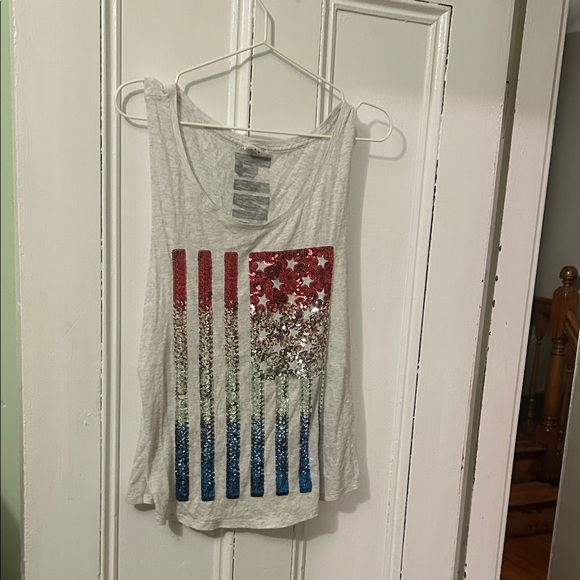Victoria's Secret Red, Silver, Blue Sequin Tank Top - Picture 1 of 3